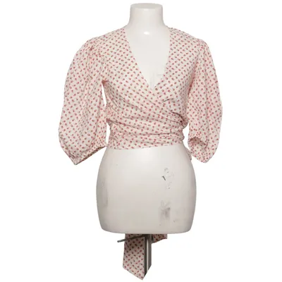 Wrap blouse (White, Red) from Claudie Pierlot Cotton