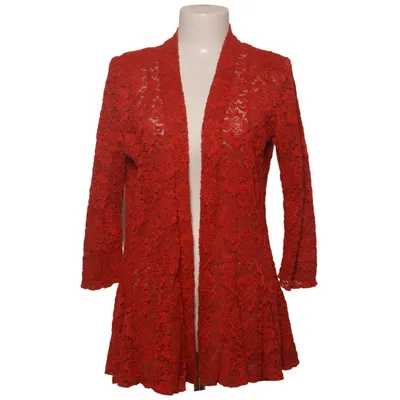 Cardigan (Red) from Leins' Elastane, Polyester, Viscose