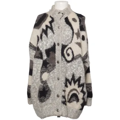 Cardigan (Gray, Black, White) Acrylic, Mohair, Polyester