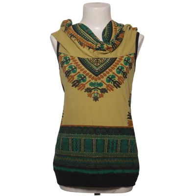 Korte mouwen capuchon sweater (Geel, Groen, Zwart) van Guru Shop Katoen