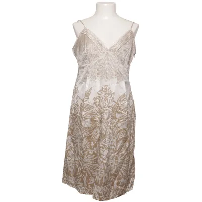 Dress (Beige, White) from ESPRIT Collection Cotton, Polyamide