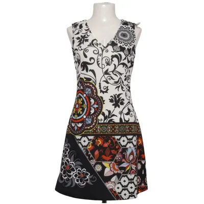 Dress (White, Black, Multicolored) from 101 Idees Elastane, Polyester