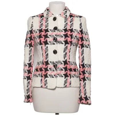 Blazer (Rose, Noir, Blanc) de Rena Lange Acrylique, Coton, Cupro, Polyester