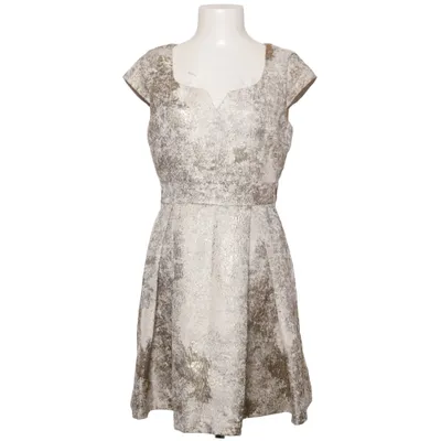 Robe (Blanc, Or) de Yumi Coton, Fibre métallique, Polyester