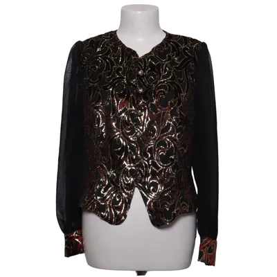 Bluse (Sort, Rød, Guld) fra Fashion Style Acetat, Polyester