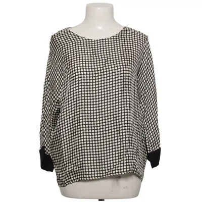 Blouse (Black, White) from 0039 Italy Polyester, Silk, Viscose