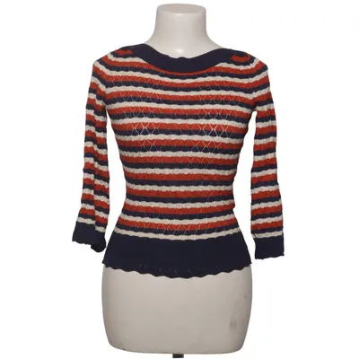Sweater (Blå, Rød, Hvid) fra King Louie Bomuld, Metallfiber, Viscose