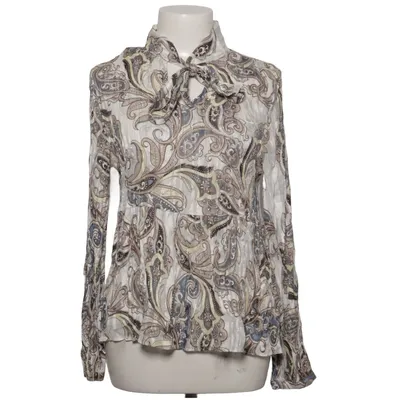 Blouse (Beige, Marron, Multicolore) de Mrs & Hugs Polyester, Soie, Viscose