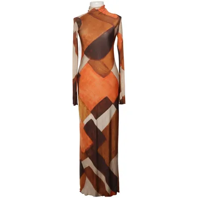 Robe longue (Orange, Marron, Beige) de Zara