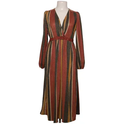 Robe longue (Rouge, Or, Noir) de LOL Élasthane, Fibre métallique, Polyester