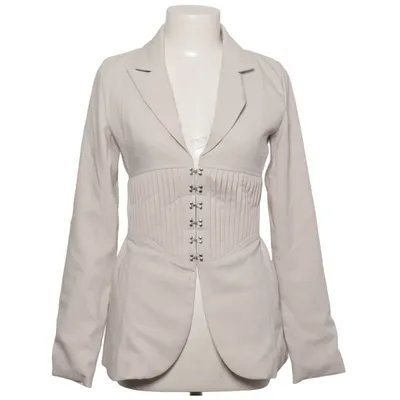 Blazer (Beige) fra Maniére de Voir Elastan, Polyester, Viscose