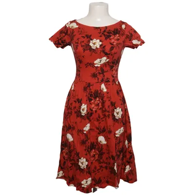 Jurk (Rood, Meerkleurig) van Lady Vintage Katoen, Elastaan
