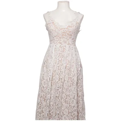 Kjole (Hvid, Beige) fra H&M Party Bomuld, Polyamid, Polyester, Viscose