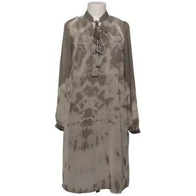 Robe chemise (Gris, Blanc) de Religion Polyester