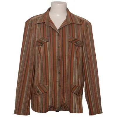 Jakke (Brun, Orange, Flerfarvet) fra Lebek Collection Bomuld, Metallfiber, Polyester