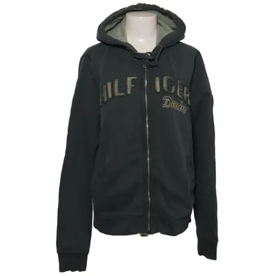 Kapuzenpullover (Grün) von Tommy Hilfiger Denim Baumwolle, Elasthan, Lederimitat