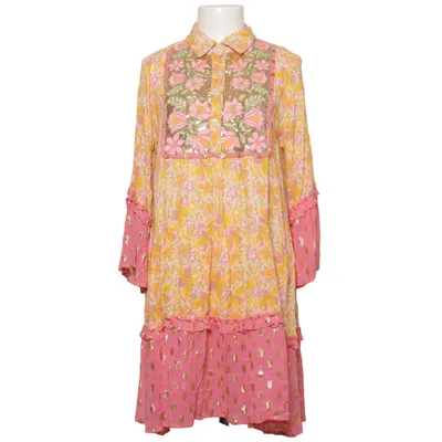 Robe (Rose, Jaune, Multicolore) de Miss June Fibre métallique, Viscose