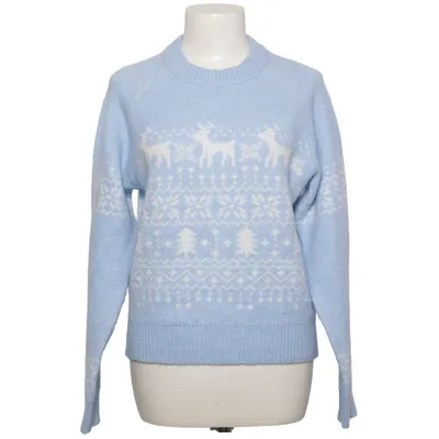 Julesweater (Blå, Hvid) fra FB Sister Knitwear Akryl, Elastan, Polyester