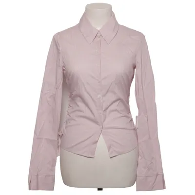 Shirt (Pink, White) from Bershka Cotton, Elastane, Polyamide