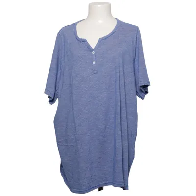 T-shirt (Blue, White) from Ulla Popken Cotton