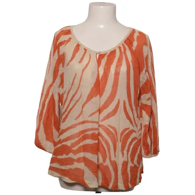 Blus (Beige, Röd) från Gharani Strok Linne