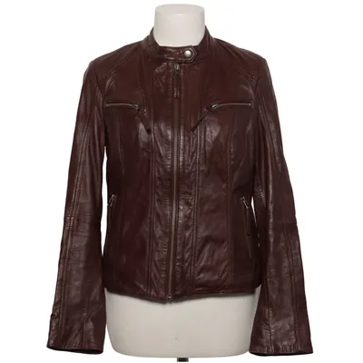 Leather jacket (Red) from Marie Lund Leather, Polyester