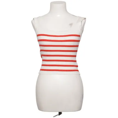 Tanktop  (Hvid, Rød) fra Divided by H&M Akryl, Elastan, Polyamid, Viscose