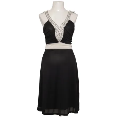 Robe de cocktail (Noir, Blanc) de Voyelles Élasthane, Polyester