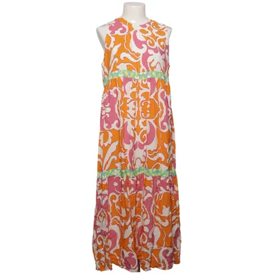 Jurk (Oranje, Roze, Wit) van Emily van den Bergh Viscose
