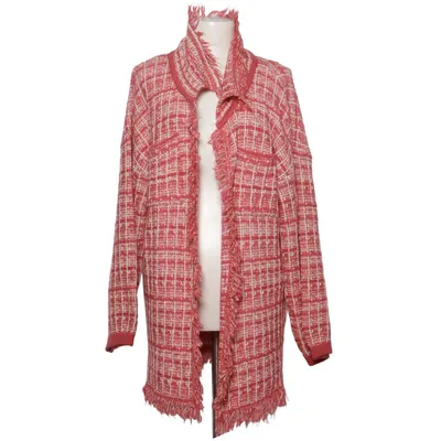 Cardigan (Rood, Wit) van Sisley Acryl, Katoen, Polyester