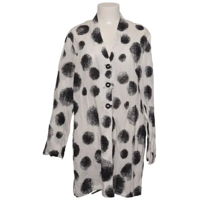 Kofta (Vit, Svart) från Vetono Bomull, Metallfiber