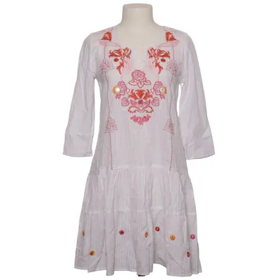 Robe (Blanc, Multicolore) de Jadicted Coton