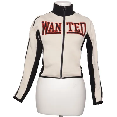 Jacket (White, Black) from Bella x About You Acrylic, Organic cotton, Polyester