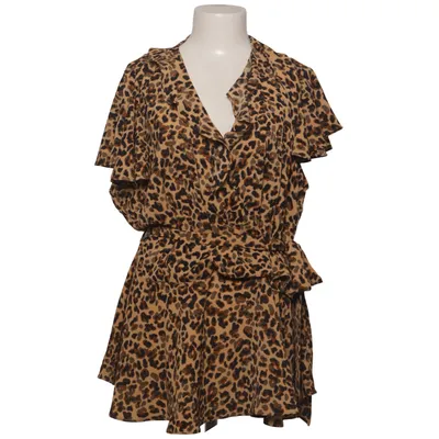 Wrap dress (Brown, Black) from City Chic Elastane, Polyester