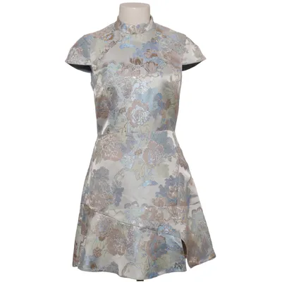 Cheongsam (Blå, Guldfärgad, Flerfärgad) från Miss Selfridge Metallfiber, Polyester