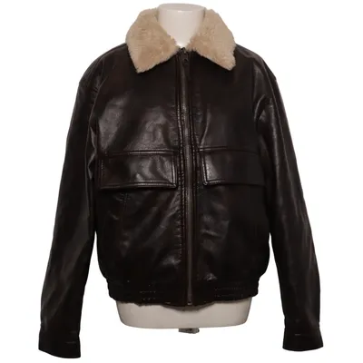 Shearling jas (Bruin) van Bershka Polyester