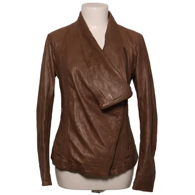 Veste de motard (Marron) de Cigno Nero Cuir