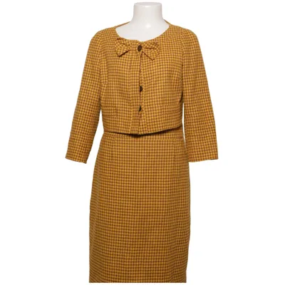 Jurk (Geel, Bruin) van Monton Acryl, Polyester, Wol