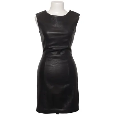 Leather dress (Black) from Mango Suit Elastane, Leather, Polyester