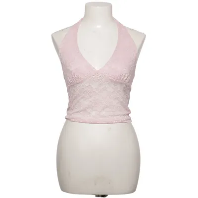 Halternecktopp (Rosa) från Shein Elastan, Polyamid, Viskos