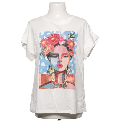 T-shirt (Hvid, Flerfarvet) fra Firstage Bomuld