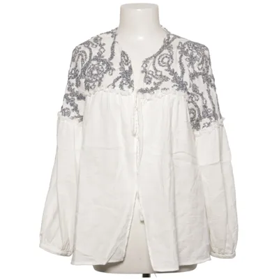 Blouse (Wit) van Zara Katoen, Polyester