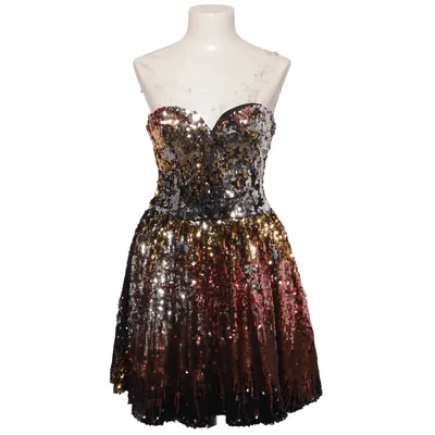Cocktail dress (Gold, Silver, Brown, Multicolored) from Rare London Elastane, Polyester