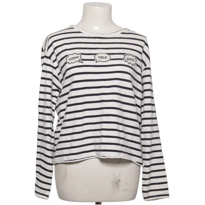 Long sleeve T-shirt (Black, White) from Mango Denim & Tees