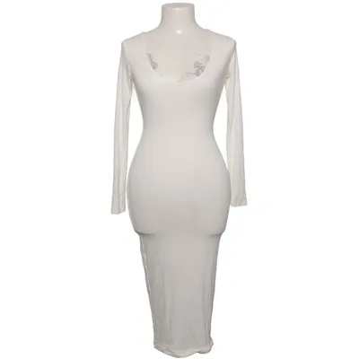 Wrap dress (White) from Naked Wardrobe Elastane, Viscose