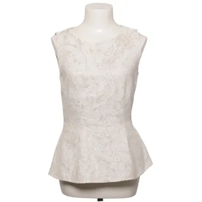 Peplumbluse (Beige) fra Hallhuber Donna Acetat, Akryl, Bomuld, Polyester
