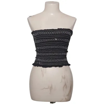 Tubetop (Sort, Hvid) fra American Eagle Bomuld, Elastan, Polyester, Viscose