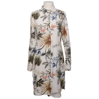 Shirt dress (White, Multicolored) from Angelle Milan Elastane, Polyester