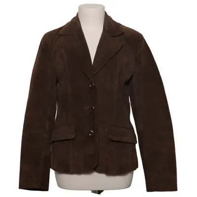 Leren blazer (Bruin) van Tu Leer, Polyester