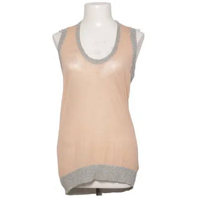 Tank Top (Beige, Silver) from Zadig & Voltaire Deluxe Cotton, Cupro, Linen, Polyester